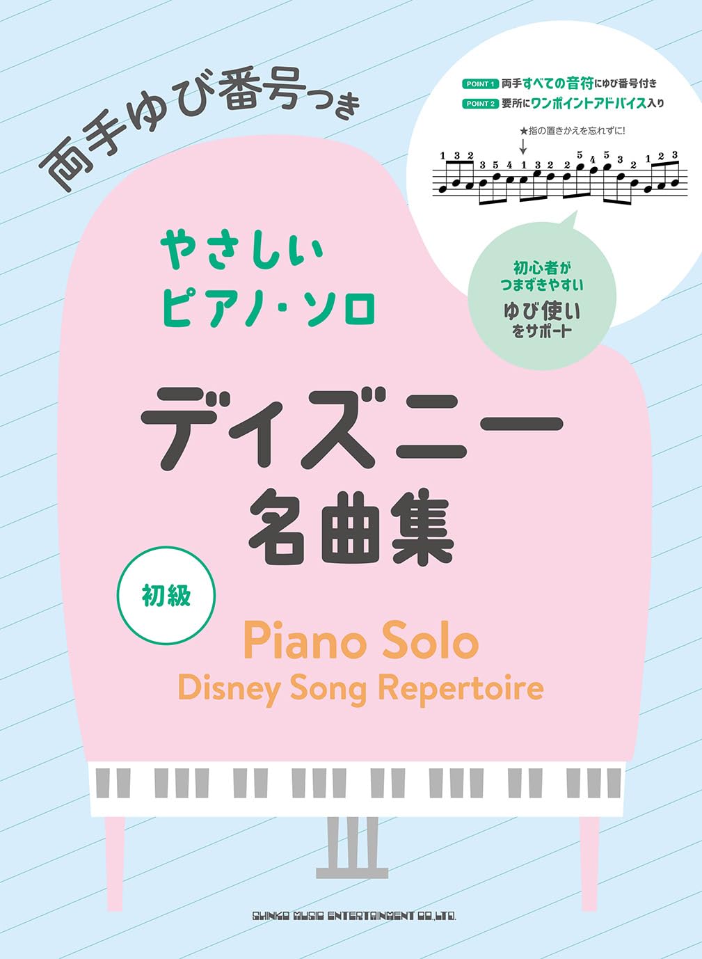 Легкое фортепианное соло с аппликатурой для обеих рук Классика Диснея -