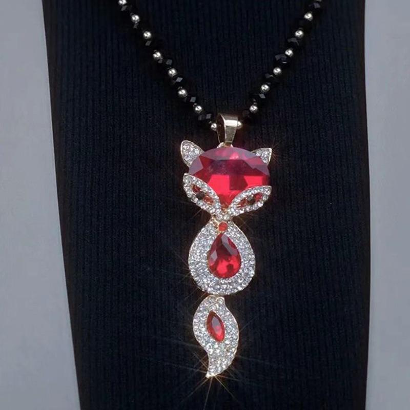 Высококачественное модное ожерелье для женщин красный