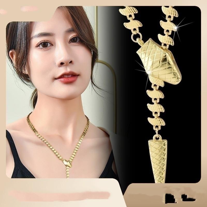 Высококачественное женское колье в форме змеи