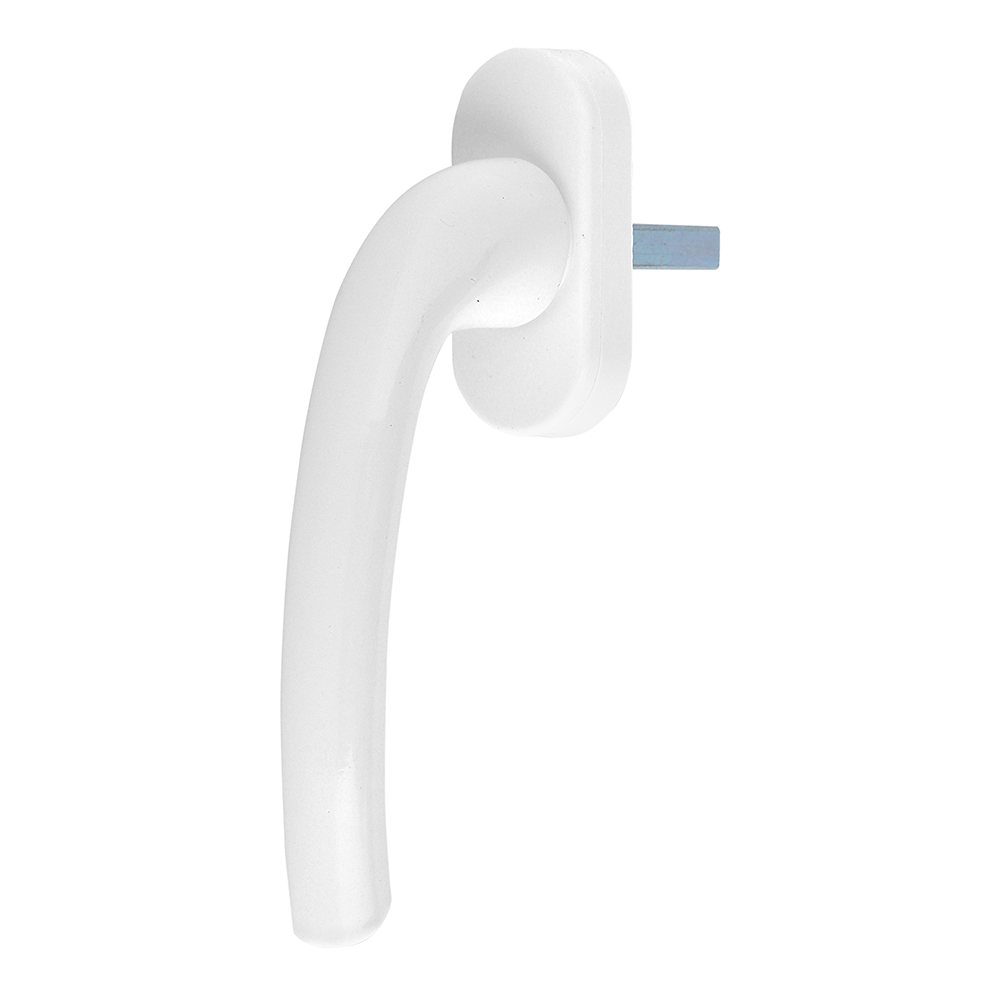 Ручка оконная белая металл НР